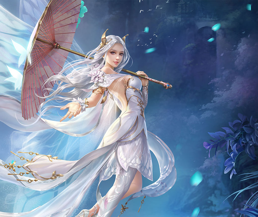 契约战歌白衣角色界面形象